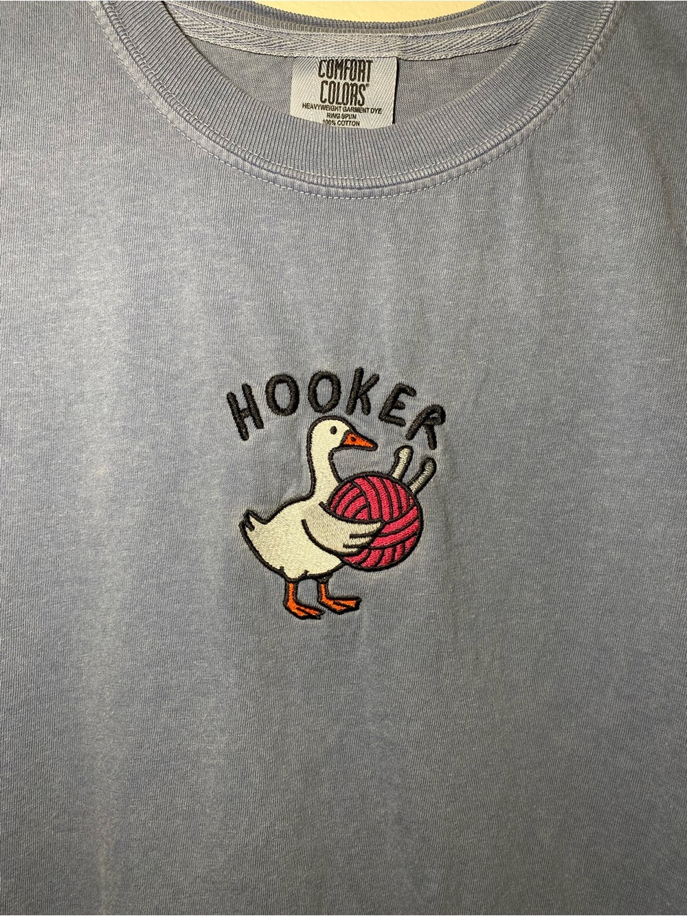 Comfort Colors Goose Hooker Emboidered T-Shirt